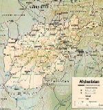 Administrative map of Afganistan