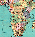 Political map Africa in Arabic language