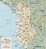 Administrative map of Albania