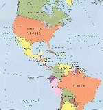 Political map of America
