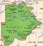 Map of Botswana
