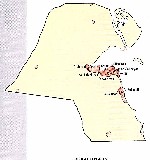 map of Kuwait
