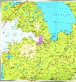 Map of Leningrad Oblast