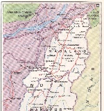 Map of Manipur and Nagaland
