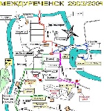 Map of Mezhdurechensk