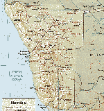 Map of Namibia
