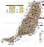 Map of Island of Fuerteventura