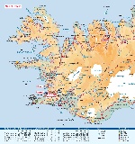 Map of Island Iceland
