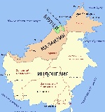 Map of Kalimantan Island