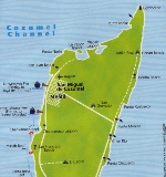 Map of Cozumel Island
