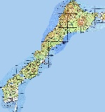 Map of Kunashir Island