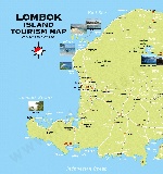 Map of Lombok Island