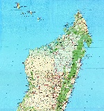 Map of Island of Madagascar