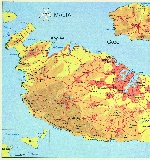 Map of Malta Island