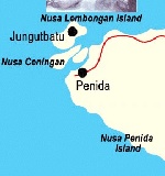 Map of The Island of Nusa Penida