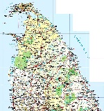 Map of Island of Sri Lanka