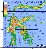 Map of Sulawesi Island