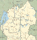 административная Map of Rwanda