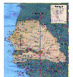 Map of Senegal