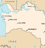 Map Turkmenistan in English