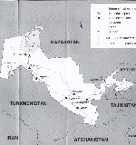 map of Uzbekistan