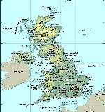 Physical map United Kingdom � �������� of Ireland
